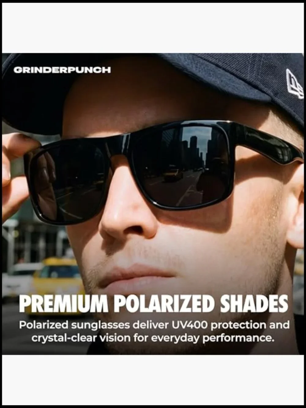 Polarized Square Sunglasses for Men UV400 Protection Driving Fishing Shades